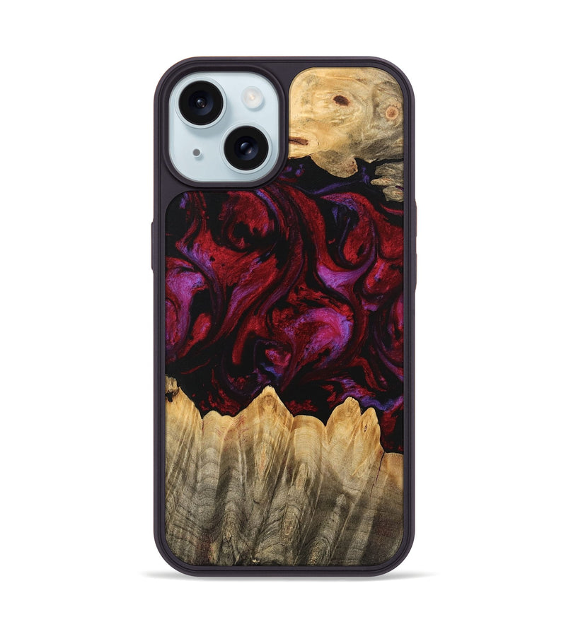 iPhone 15 Wood Phone Case - Eldon (Red, 746382)