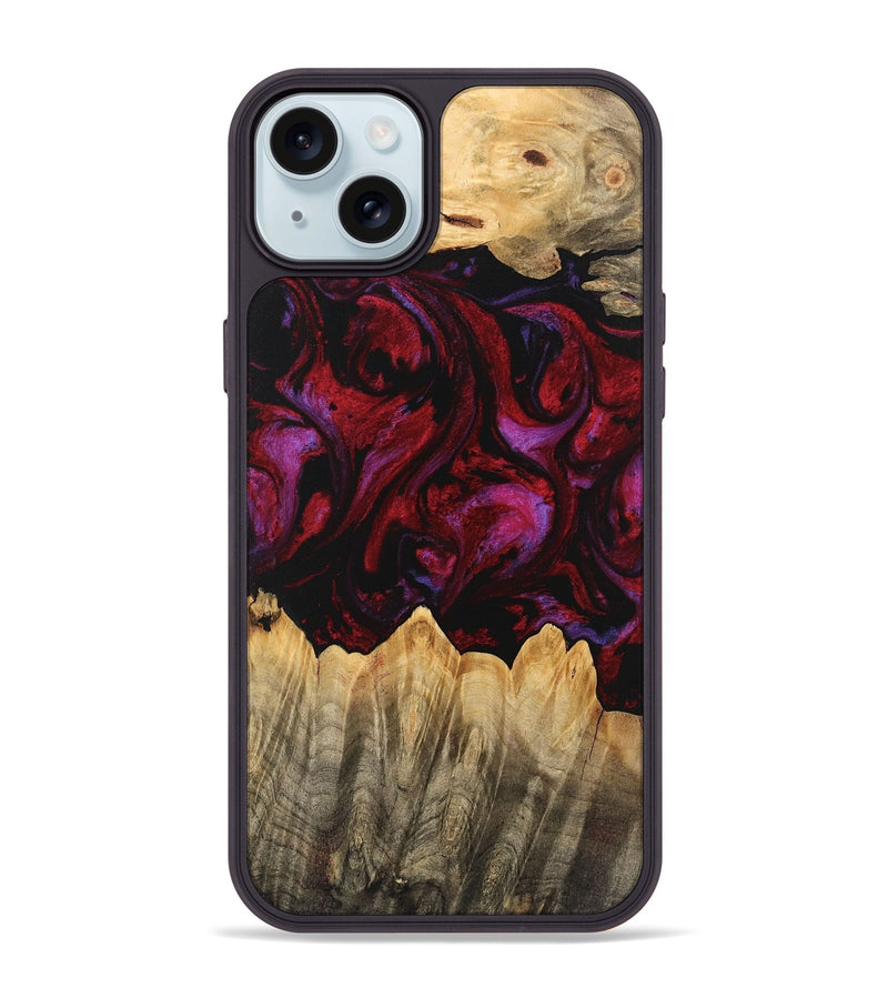 iPhone 15 Plus Wood Phone Case - Eldon (Red, 746382)