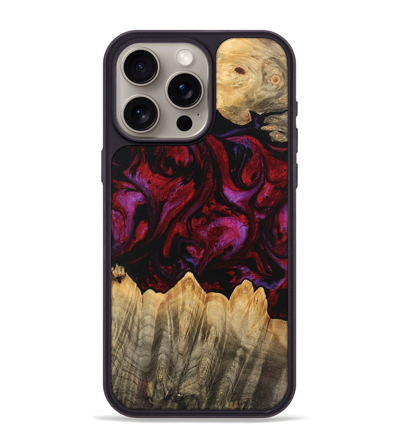 iPhone 15 Pro Max Wood Phone Case - Eldon (Red, 746382)