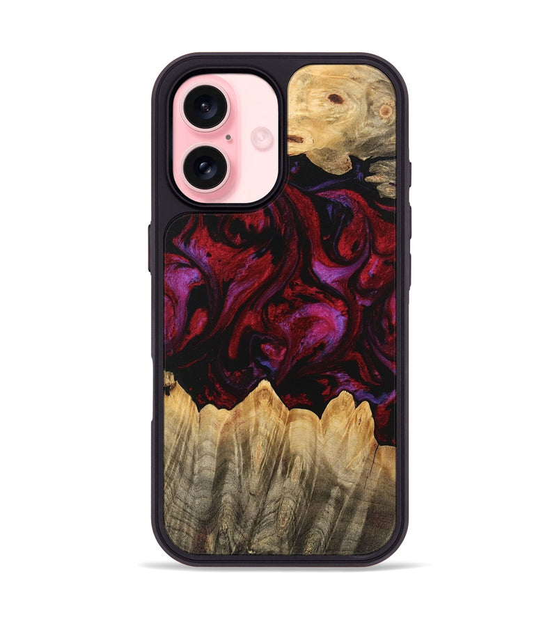 iPhone 16 Wood Phone Case - Eldon (Red, 746382)