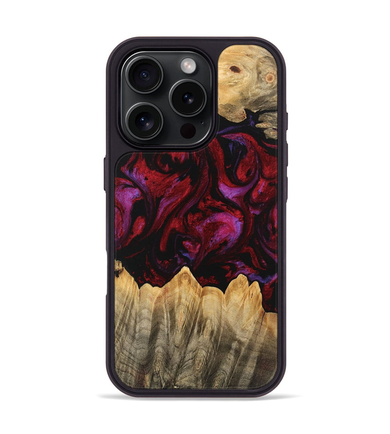 iPhone 16 Pro Wood Phone Case - Eldon (Red, 746382)