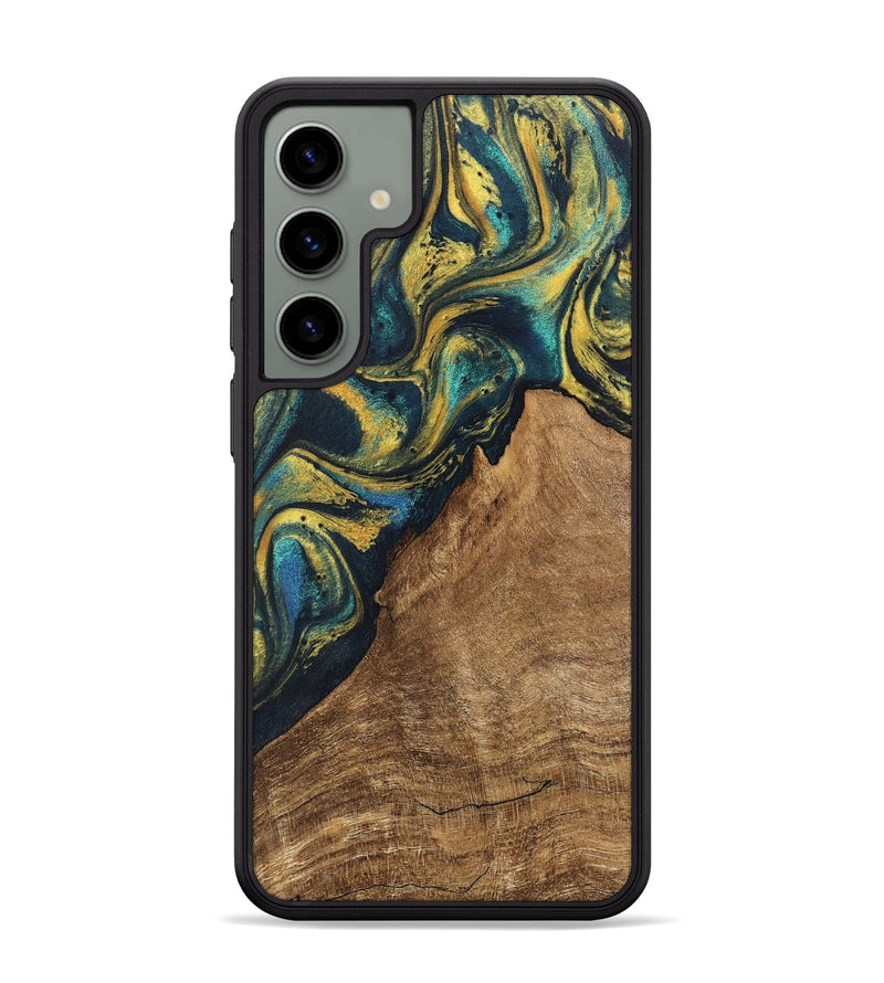 Galaxy S24 Plus Wood Phone Case - Madge (Teal & Gold, 746385)