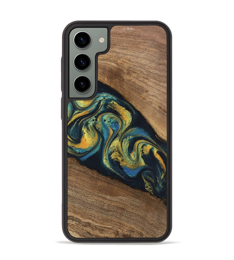 Galaxy S23 Plus Wood Phone Case - Nikia (Teal & Gold, 746388)