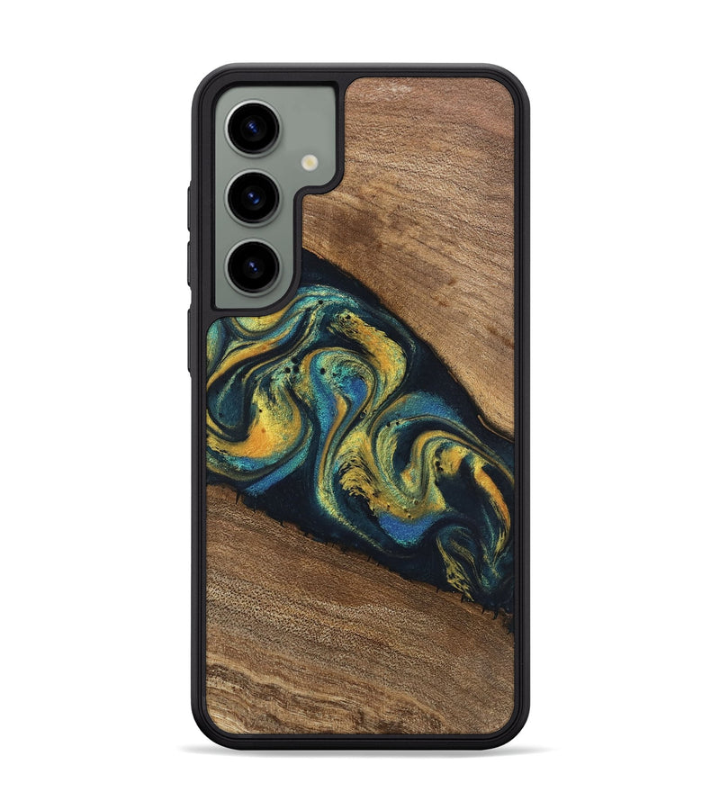 Galaxy S24 Plus Wood Phone Case - Nikia (Teal & Gold, 746388)