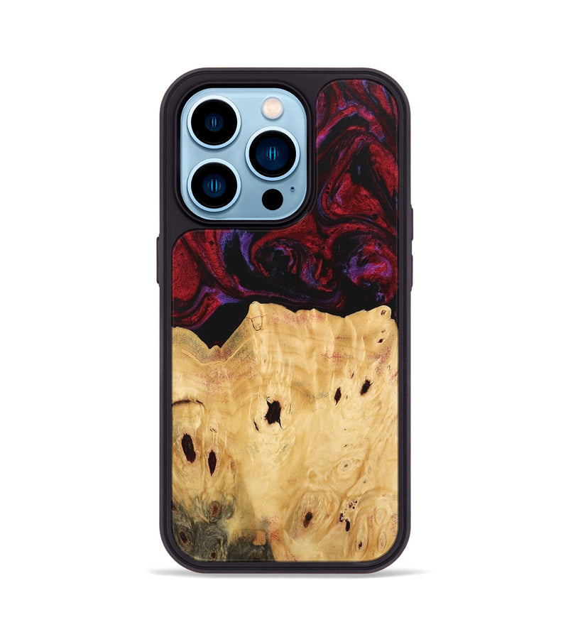 iPhone 14 Pro Wood Phone Case - Marylyn (Red, 746390)