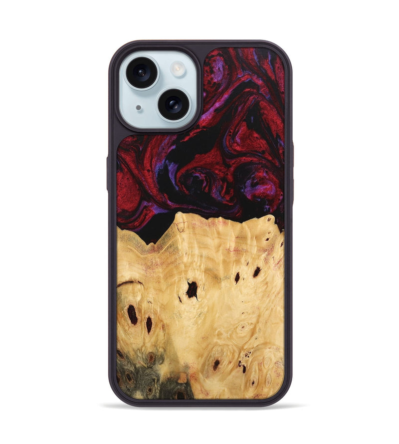 iPhone 15 Wood Phone Case - Marylyn (Red, 746390)