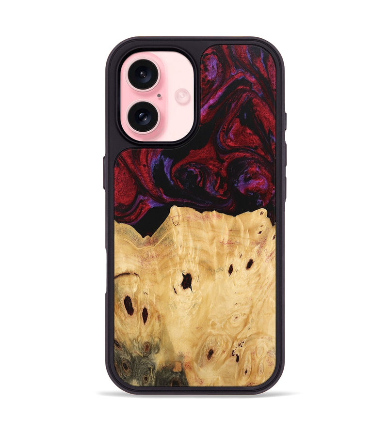 iPhone 16 Wood Phone Case - Marylyn (Red, 746390)