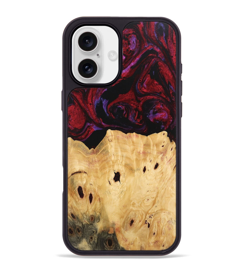 iPhone 16 Plus Wood Phone Case - Marylyn (Red, 746390)