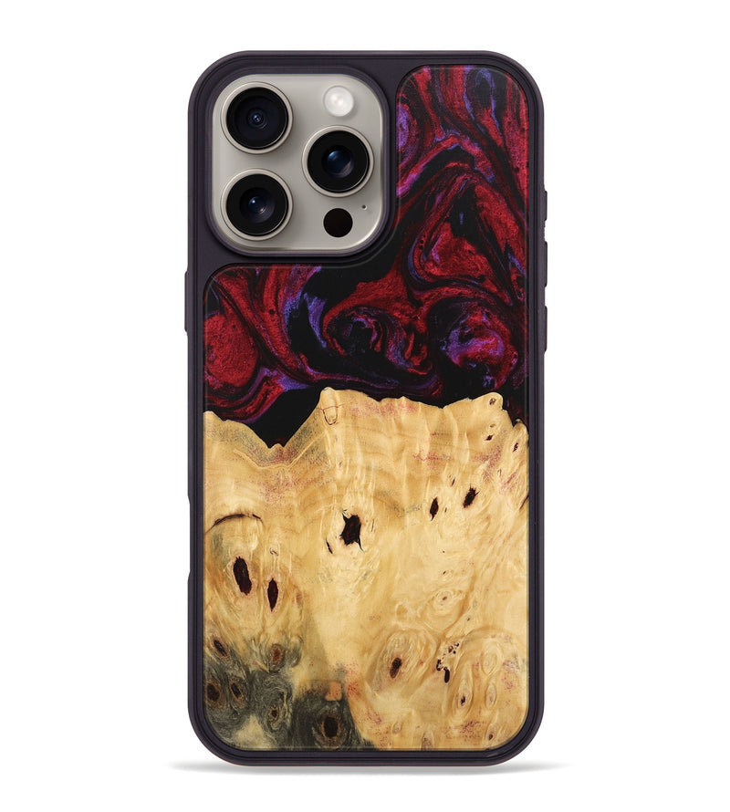 iPhone 16 Pro Max Wood Phone Case - Marylyn (Red, 746390)