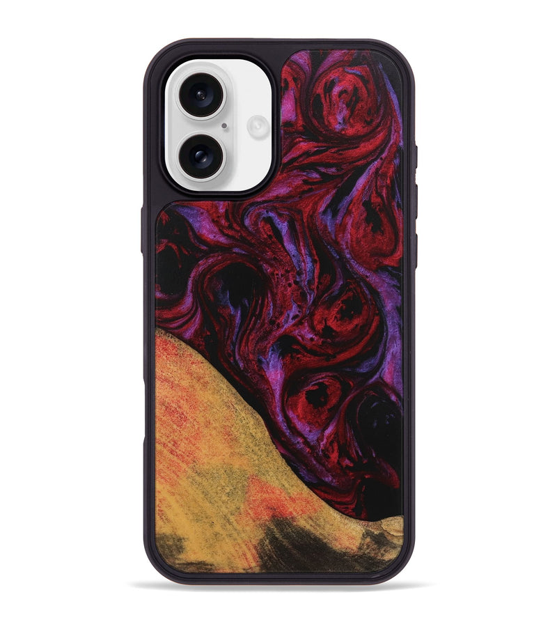 iPhone 16 Plus Wood Phone Case - Dona (Red, 746391)