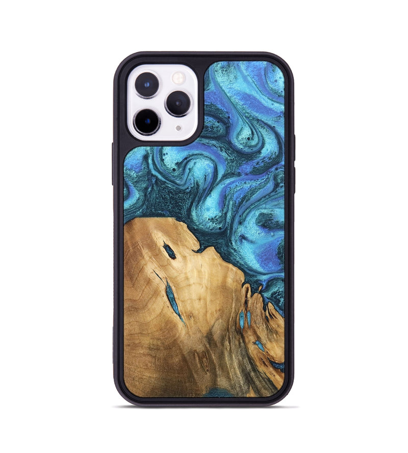 iPhone 11 Pro Wood Phone Case - Rhonda (Blue, 746392)