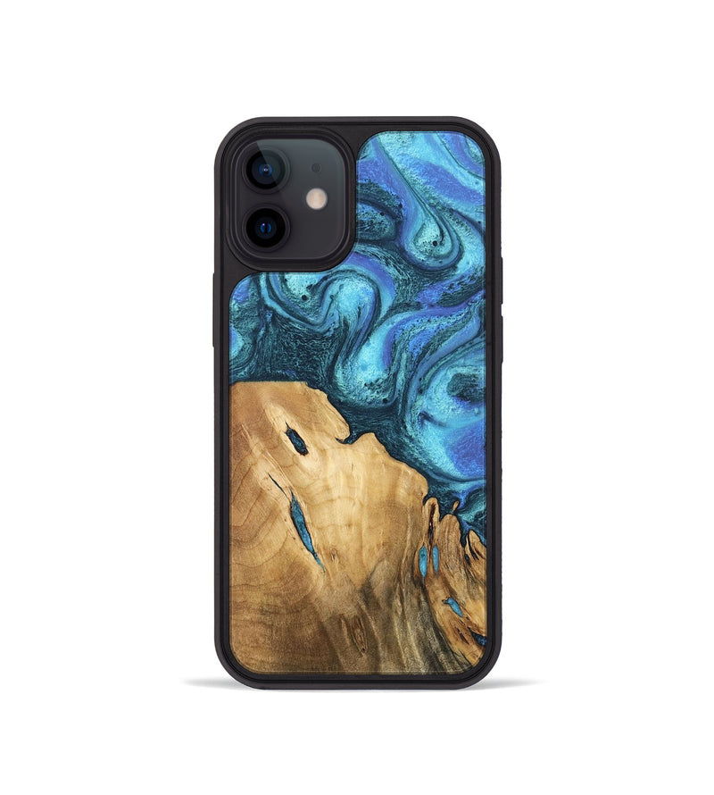 iPhone 12 mini Wood Phone Case - Rhonda (Blue, 746392)