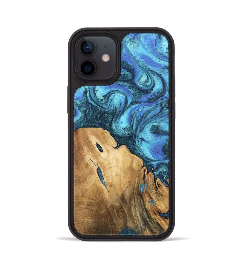 iPhone 12 Wood Phone Case - Rhonda (Blue, 746392)