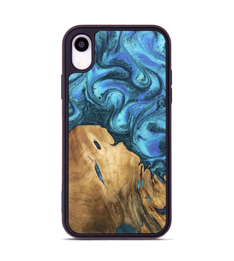 iPhone Xr Wood Phone Case - Rhonda (Blue, 746392)