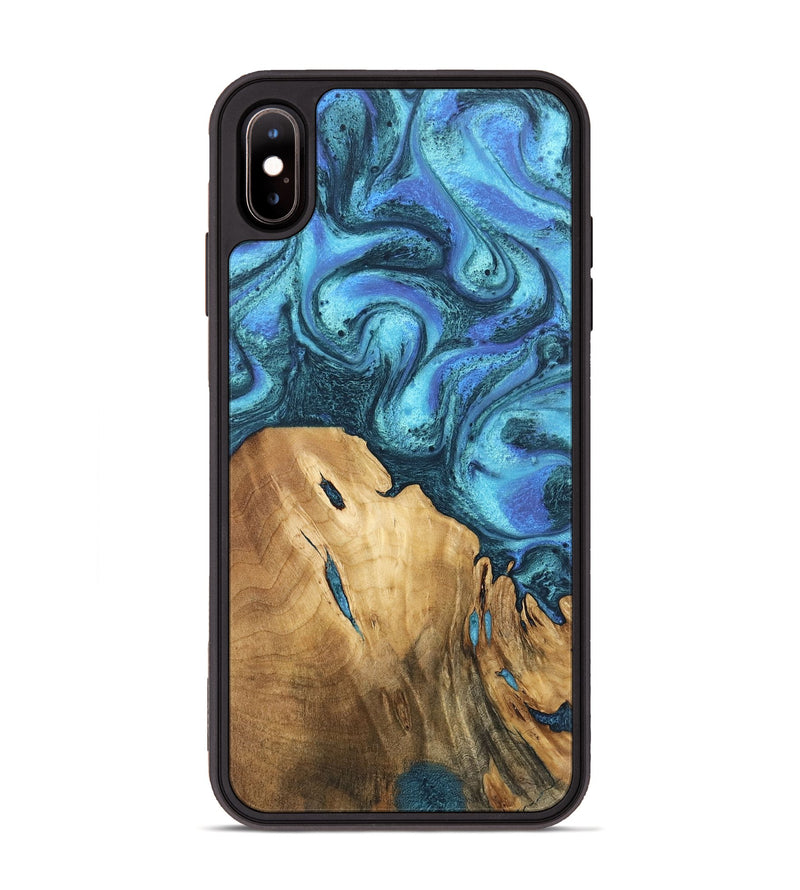 iPhone Xs Max Wood Phone Case - Rhonda (Blue, 746392)