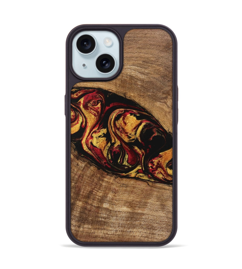 iPhone 15 Wood Phone Case - Rhianna (Red, 746393)