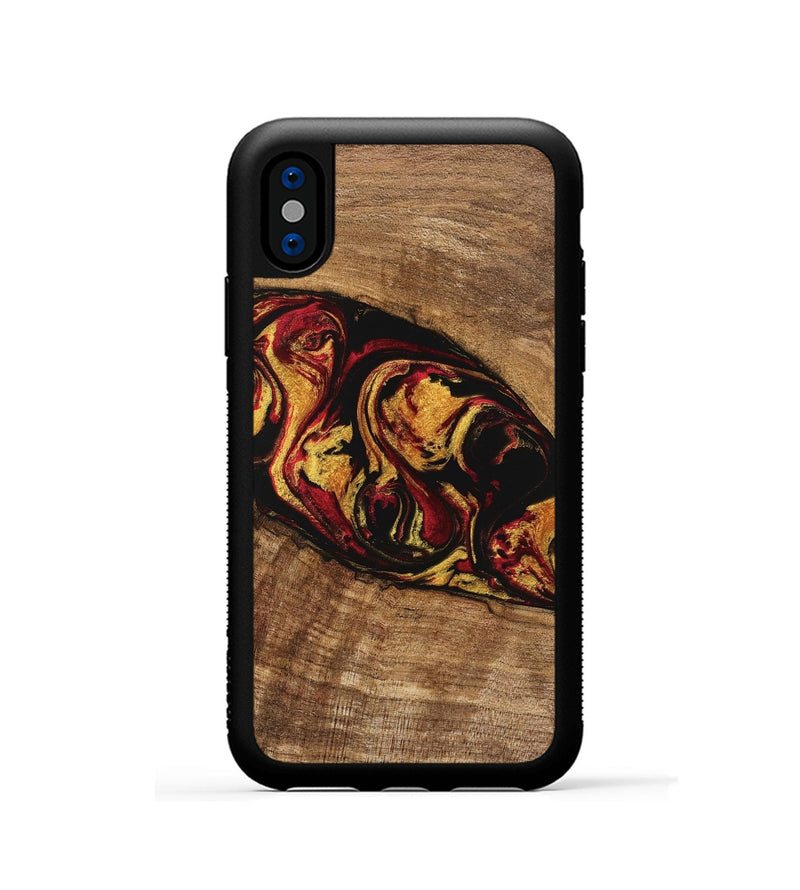 iPhone Xs Wood Phone Case - Rhianna (Red, 746393)