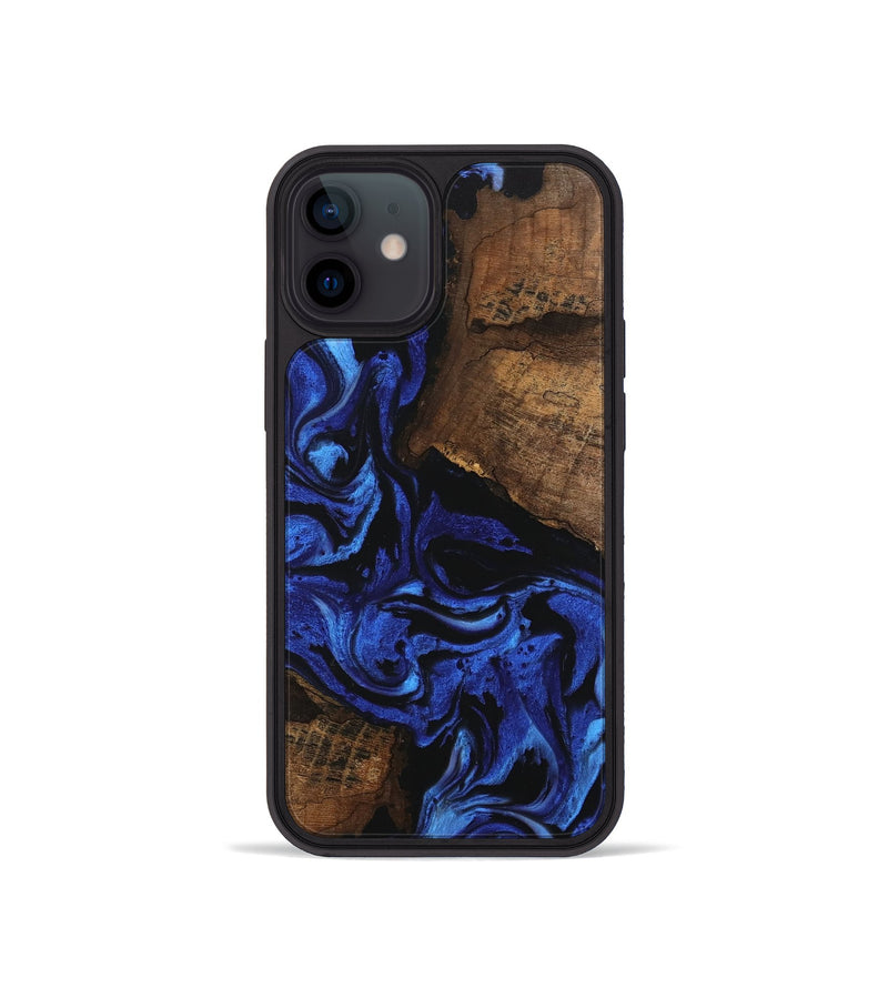 iPhone 12 mini Wood Phone Case - Griffin (Blue, 746394)