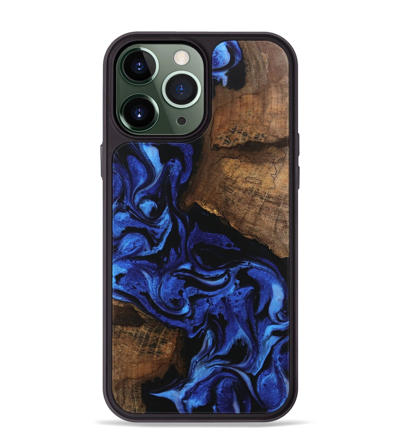 iPhone 13 Pro Max Wood Phone Case - Griffin (Blue, 746394)