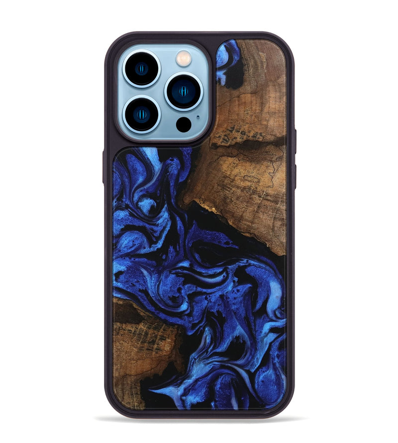 iPhone 14 Pro Max Wood Phone Case - Griffin (Blue, 746394)