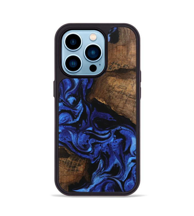 iPhone 14 Pro Wood Phone Case - Griffin (Blue, 746394)