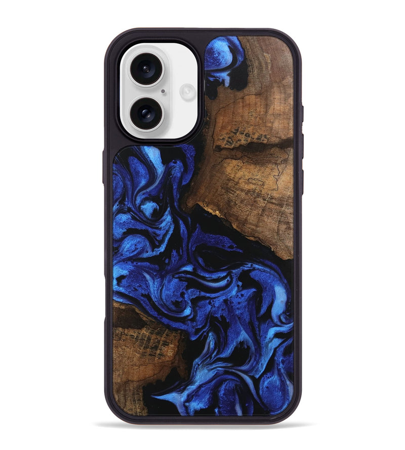 iPhone 16 Plus Wood Phone Case - Griffin (Blue, 746394)