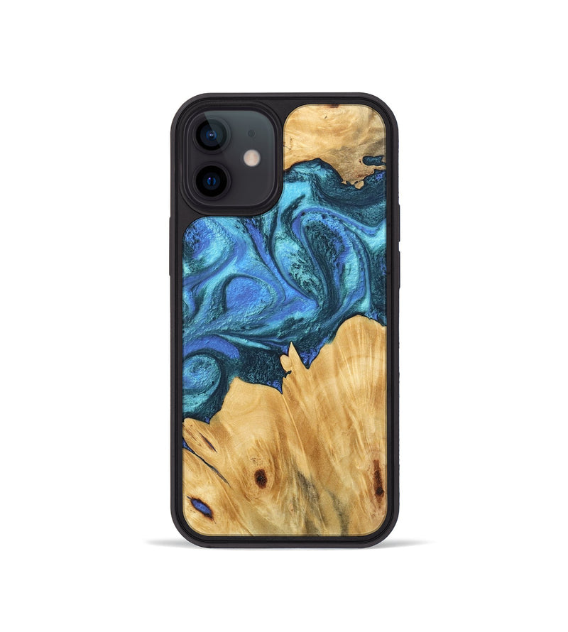 iPhone 12 mini Wood Phone Case - Meyer (Blue, 746395)