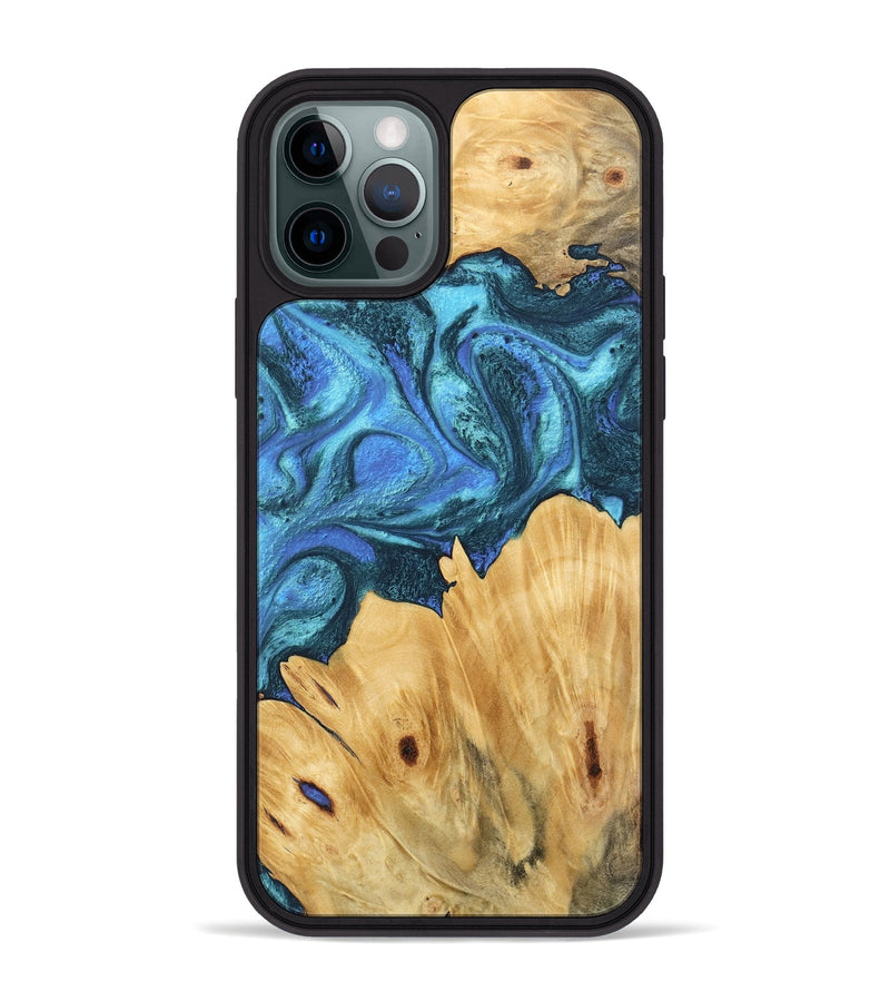 iPhone 12 Pro Max Wood Phone Case - Meyer (Blue, 746395)