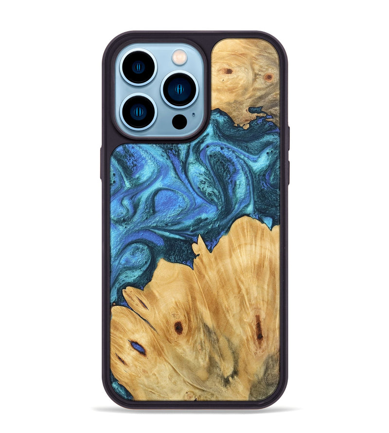 iPhone 14 Pro Max Wood Phone Case - Meyer (Blue, 746395)