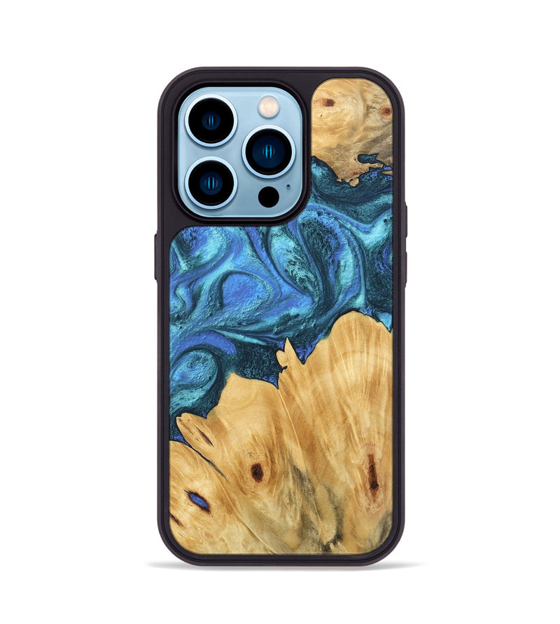 iPhone 14 Pro Wood Phone Case - Meyer (Blue, 746395)