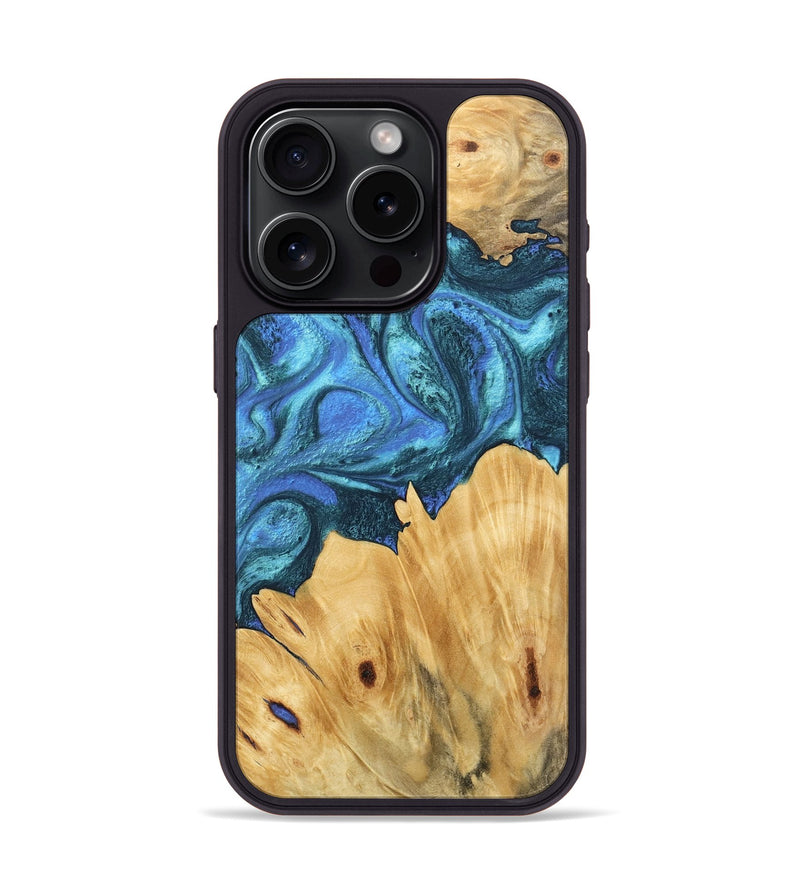 iPhone 15 Pro Wood Phone Case - Meyer (Blue, 746395)