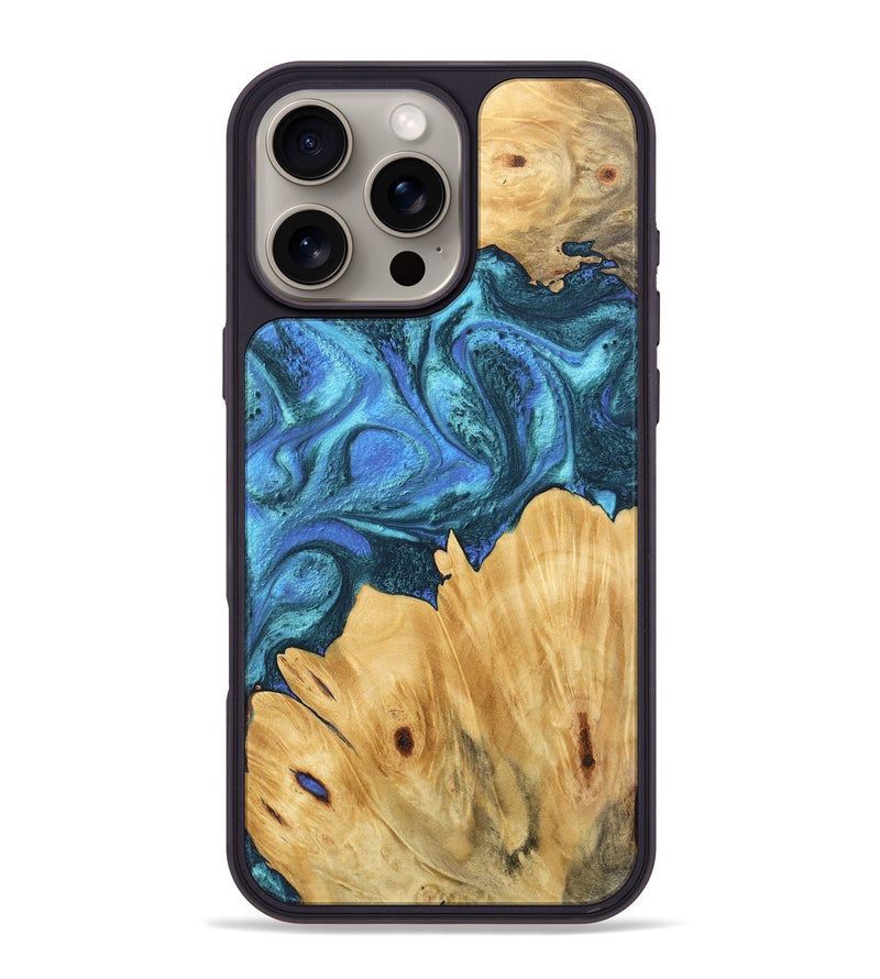 iPhone 16 Pro Max Wood Phone Case - Meyer (Blue, 746395)