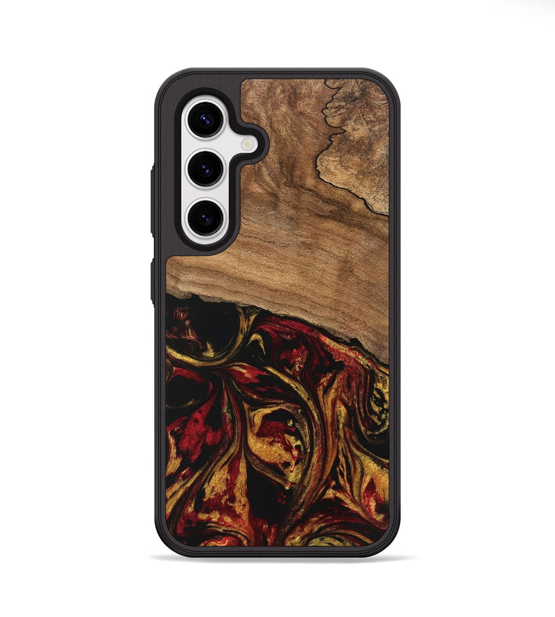 Galaxy S25 Wood Phone Case - Genesis (Red, 746398)