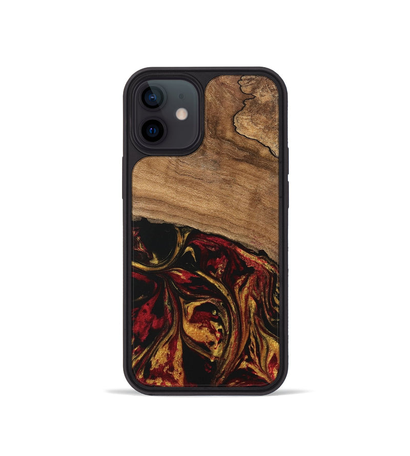 iPhone 12 mini Wood Phone Case - Genesis (Red, 746398)