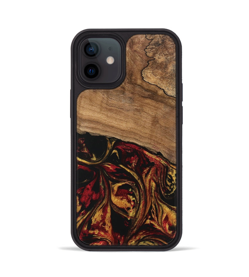 iPhone 12 Wood Phone Case - Genesis (Red, 746398)