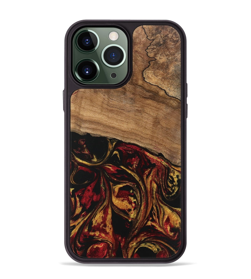 iPhone 13 Pro Max Wood Phone Case - Genesis (Red, 746398)