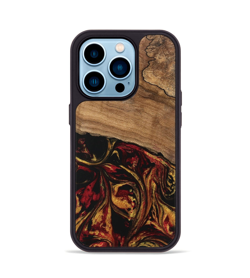 iPhone 14 Pro Wood Phone Case - Genesis (Red, 746398)