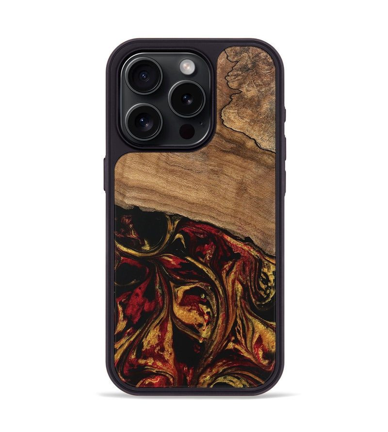 iPhone 15 Pro Wood Phone Case - Genesis (Red, 746398)