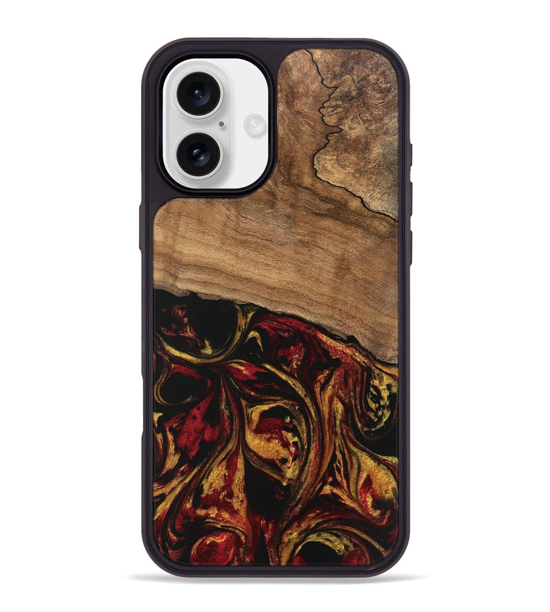 iPhone 16 Plus Wood Phone Case - Genesis (Red, 746398)