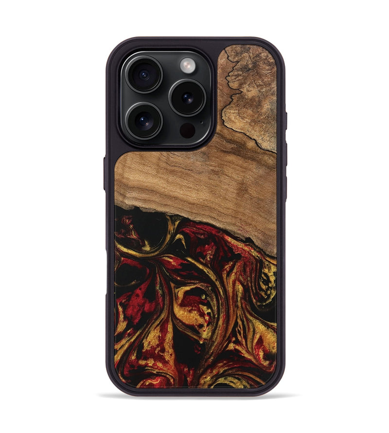 iPhone 16 Pro Wood Phone Case - Genesis (Red, 746398)