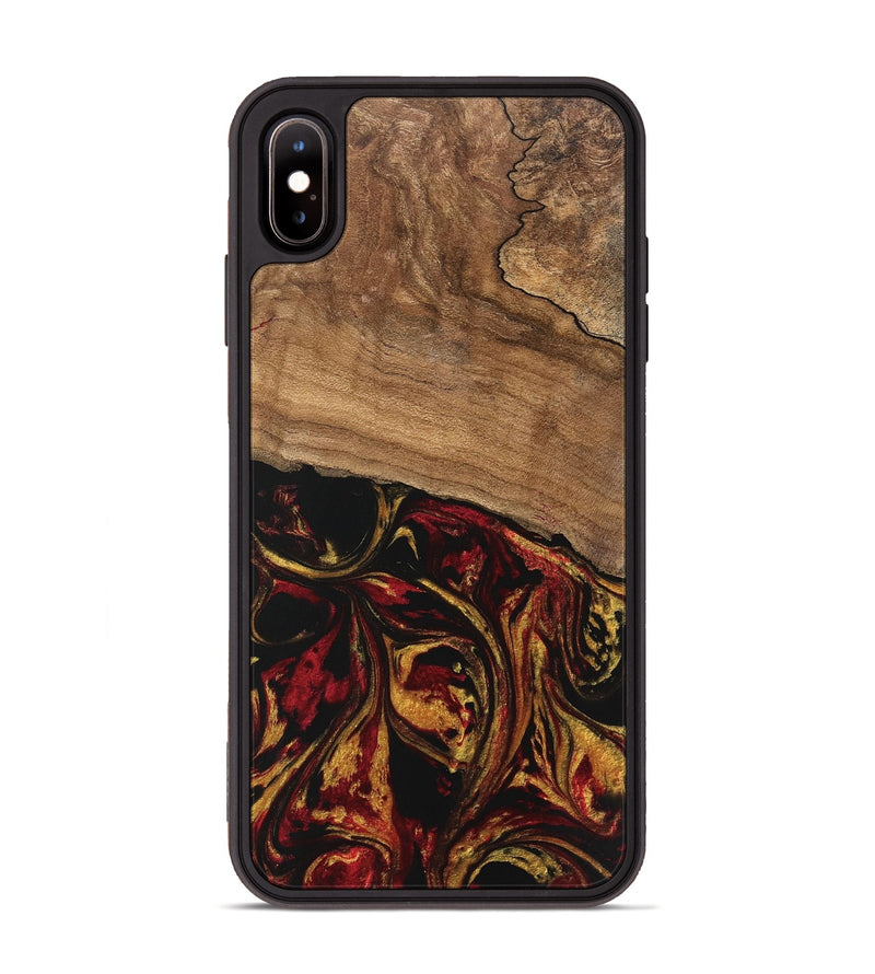 iPhone Xs Max Wood Phone Case - Genesis (Red, 746398)