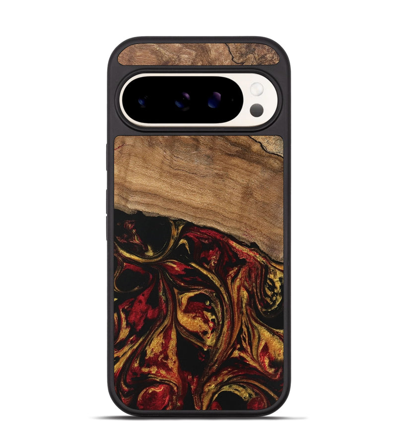 Pixel 9 Pro Wood Phone Case - Genesis (Red, 746398)