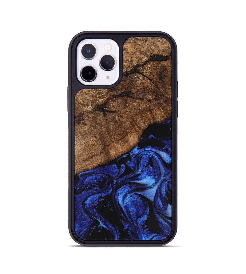 iPhone 11 Pro Wood Phone Case - Dariana (Blue, 746399)