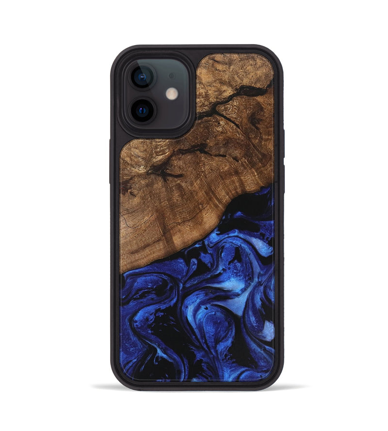 iPhone 12 Wood Phone Case - Dariana (Blue, 746399)