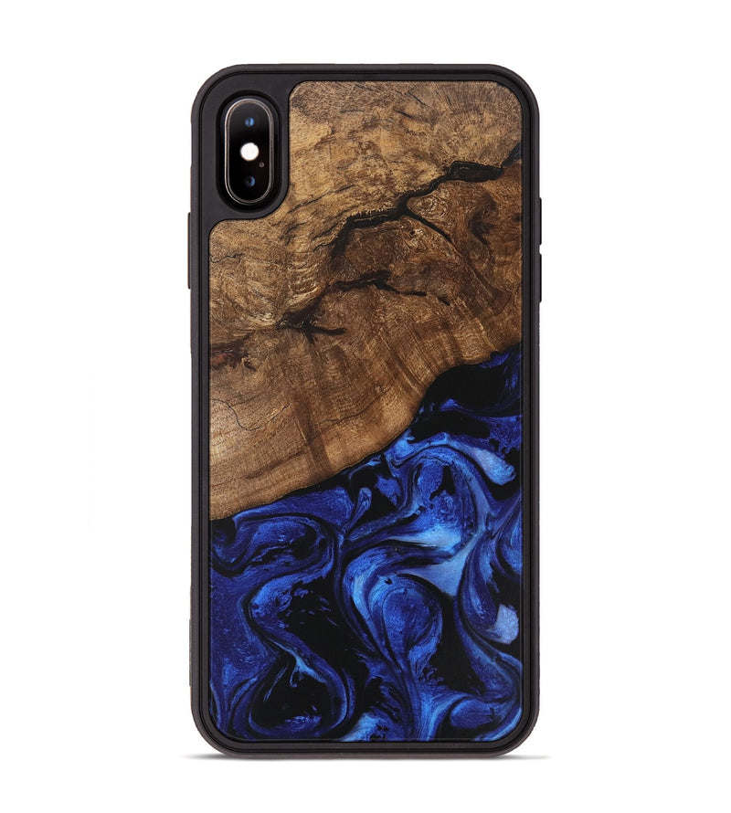 iPhone Xs Max Wood Phone Case - Dariana (Blue, 746399)