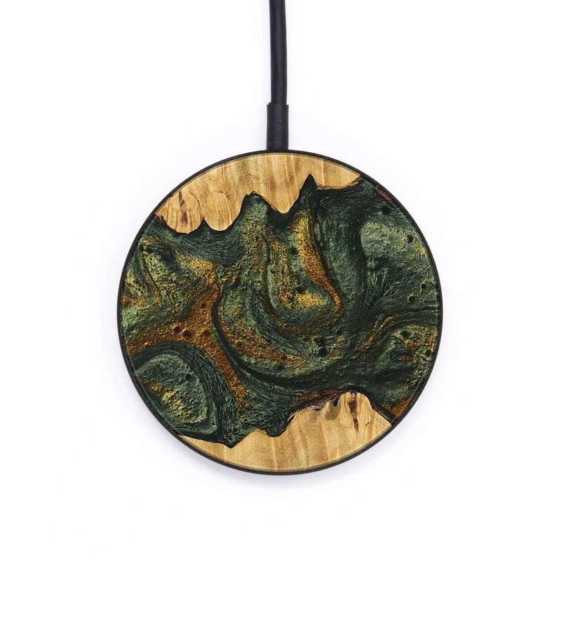 Circle Wood Wireless Charger - Jrue (Green, 746400)