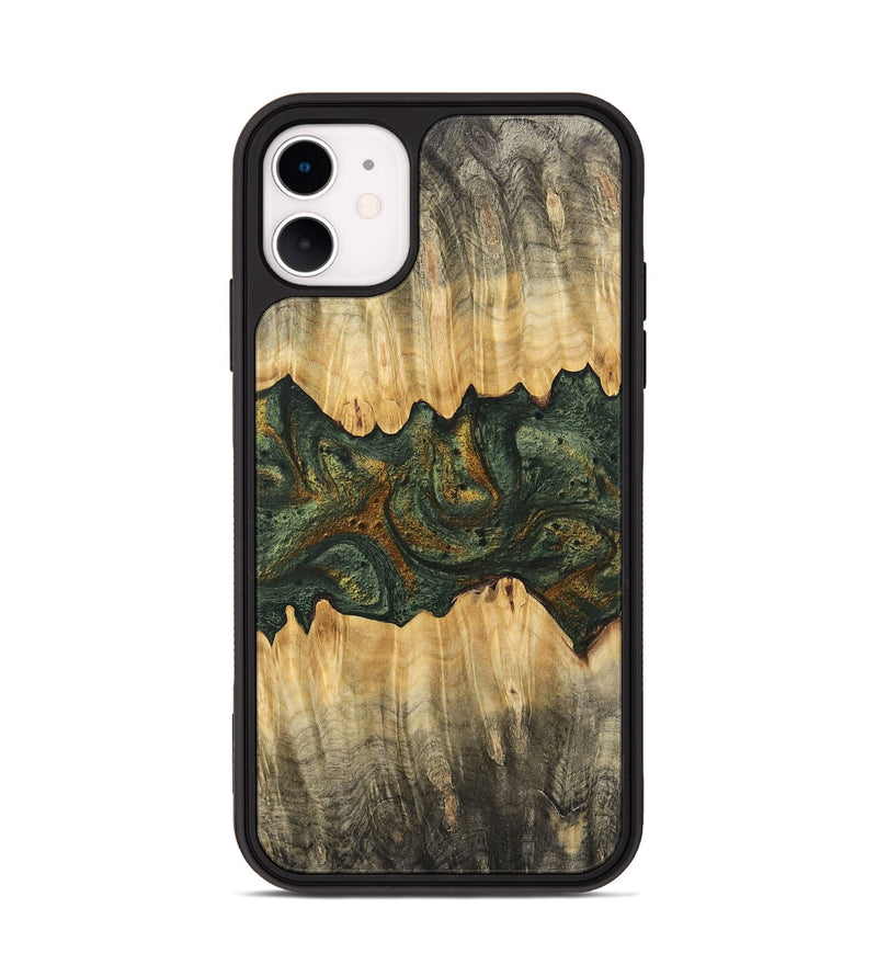 iPhone 11 Wood Phone Case - Jrue (Green, 746400)