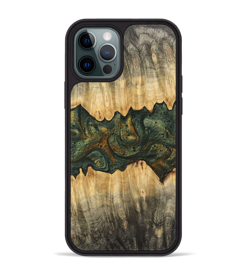 iPhone 12 Pro Max Wood Phone Case - Jrue (Green, 746400)