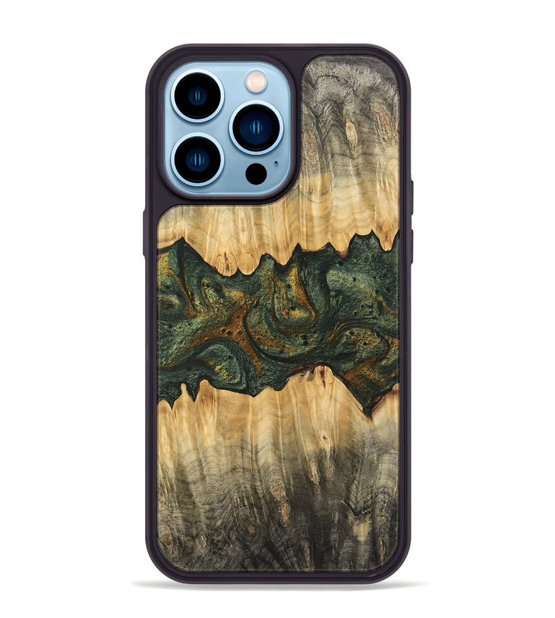 iPhone 14 Pro Max Wood Phone Case - Jrue (Green, 746400)