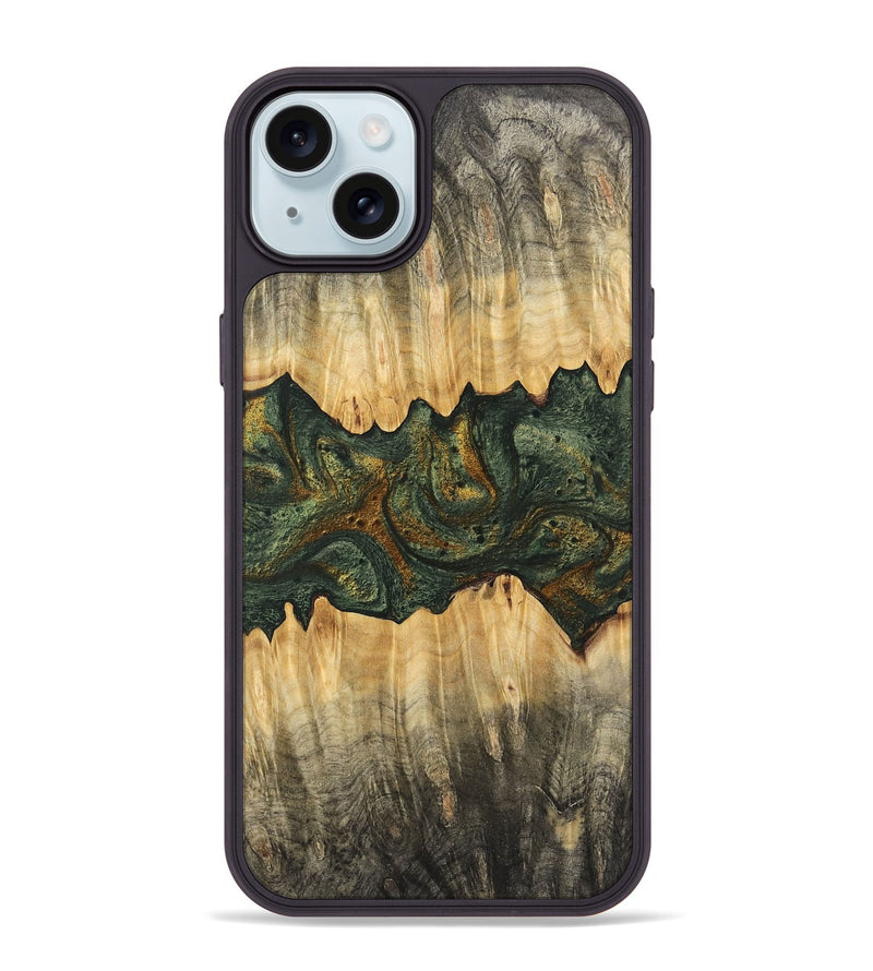 iPhone 15 Plus Wood Phone Case - Jrue (Green, 746400)